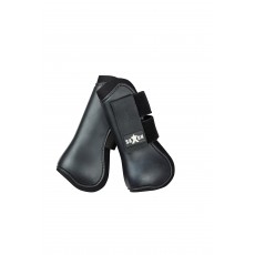 Saxon Open Front Boots (Black/Black)