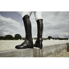 Dublin Adults Evolution Side Zip Half Chaps (Black) Adults Large Tall