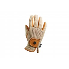 Dublin Adults Crochet Riding Gloves (Natural/Natural)