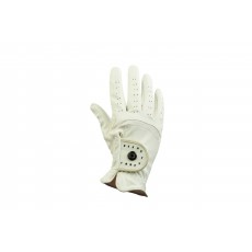 Dublin Adult's Diamante Patent Dressage Riding Gloves (White)