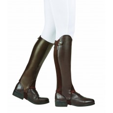 Dublin Adults Evolution Rear Zip Half Chaps (Brown)
