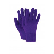 Dublin Adult's Magic Pimple Grip Riding Gloves (Dark Purple)