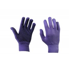 Dublin Adult's Magic Pimple Grip Riding Gloves (Purple)