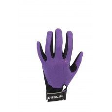 Dublin Adult's Meshback Riding Gloves (Purple)