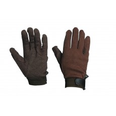 Dublin Adult's Track Riding Gloves (Brown)