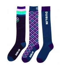 Dublin Adults 3 Pack Socks (Charisma/ Moonlight Argyle)