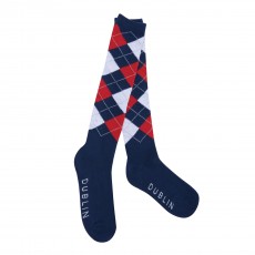 Dublin Adults Argyle Socks (Navy/Red/White)