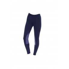 Dublin Child's Performance Flex Knee Patch Riding Tights (Navy)