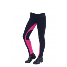Dublin Child's Supa-Fit Euro Seat Pull On Jodhpurs (Navy/Pink)