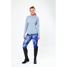 Dublin Ladies Maddison Long Sleeve Technical Airflow 1/4 Zip Top (Gunmetal Melange)