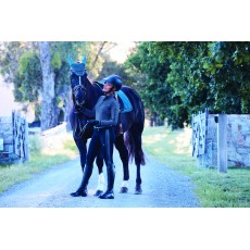 Dublin Ladies Shirley 1/4 Zip Airflow Long Sleeve Top (Gunmetal)