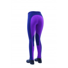 Dublin Ladies Supa-Fit Euro Seat Zip Up Jodhpurs (Graphite/Purple)