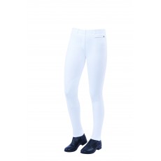Dublin Ladies Supa-Fit Pull On Knee Patch Jodhpurs (White) Dublin Ladies Supa-Fit Pull On Knee Patch Jodhpurs (White)