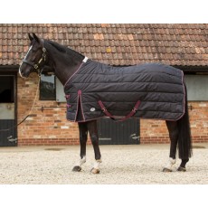 JHL (Clearance) Mediumweight Stable Rug (Black, Burgundy & White)