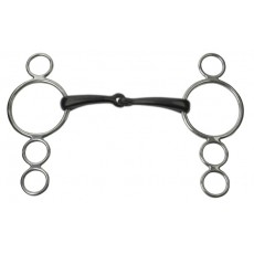 JP Korsteel Sweet Iron Jointed 3 Ring Dutch Gag Bit