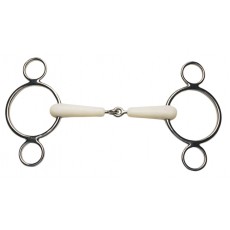 Korsteel Flexi Jointed 2 Ring Dutch Gag Bit (Ivory)