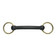 Korsteel Nylon Brass Mullen Mouth Loose Ring Snaffle Bit