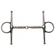 Korsteel Stainless Steel Copper & Steel Rollers Full Cheek Snaffle Bit