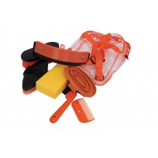 Roma Backpack 7 Piece Grooming Kit (Orange)