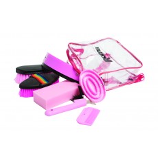Roma Backpack 7 Piece Grooming Kit (Pink)
