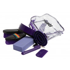 Roma Backpack 7 Piece Grooming Kit (Purple)
