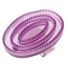 Roma Clear Rubber Curry Comb (Purple Large)