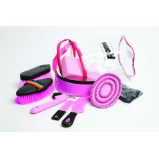 Roma Cylinder 9 Piece Grooming Kit (Pink)