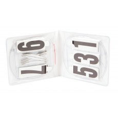 Roma Deluxe Oval 3 Number Holder Pair (White)