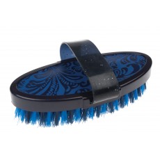 Roma Equi Leather Back Soft Touch Body Brush (Blue) Roma Equi Leather Back Soft Touch Body Brush (Blue)