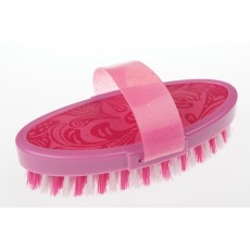 Roma Equi Leather Back Soft Touch Body Brush (Pink) Roma Equi Leather Back Soft Touch Body Brush (Pink)