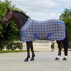 Weatherbeeta Fleece Cooler - Standard Neck (Grey Plaid) Size 5'6