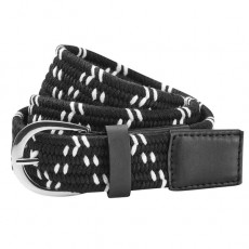 Dublin Adults Black Elastic Belt (Black/White)