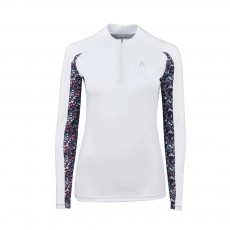 Dublin Ladies Black Alegra Print Long Sleeve Competition Top II (Flower Print)