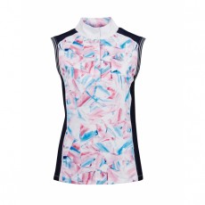 Dublin Ladies Katie Printed Sleeveless Competition Shirt (Geo Print)