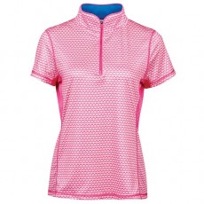 Dublin Ladies Kylee Printed Short Sleeve Shirt (Carmine Pink)