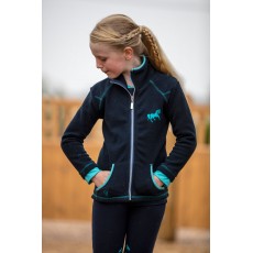 Mark Todd Kids Fleece Zip Jacket (Navy/Aqua)