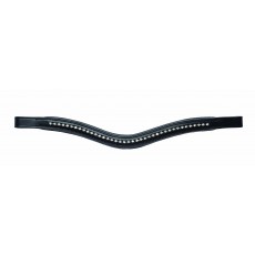 Kincade Curved Diamante Browband (Black)