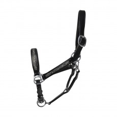 Hy Encrusted Leather Head Collar (Black)