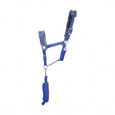Hy Sport Active Head Collar & Lead Rope (Regal Blue)