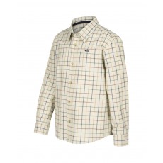 Hoggs of Fife Junior Ambassador Premier Tattersall Shirt (Ivory/Navy)