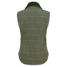 Hoggs of Fife Ladies Albany Lambswool Tweed Waistcoat (Green)