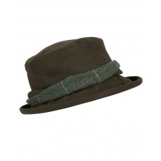 Hoggs of Fife Ladies Albany Lambswool Tweed-Twist Waterproof Hat (Green)