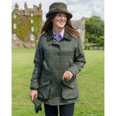 Hoggs of Fife Ladies Albany Lambswool Tweed-Twist Waterproof Hat (Green)