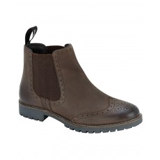 Hoggs of Fife Ladies Paddock Brogue Chelsea Boot (Brown)