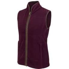 Hoggs of Fife Ladies Stenton Fleece Gilet  (Merlot)