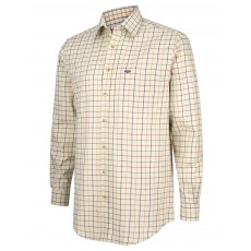 Hoggs of Fife Men's Ambassador Premier Tattersall Shirt (Ivory/Navy)