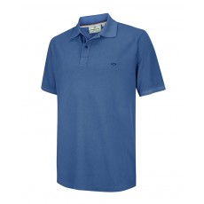 Hoggs of Fife Men's Anstruther Washed Polo Shirt (Cobalt Blue)