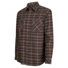 Hoggs of Fife Men's Countrysport Luxury Hunting Shirt (Olive/Wine)