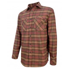 Hoggs of Fife Men's Countrysport Luxury Hunting Shirt (Rust Check)