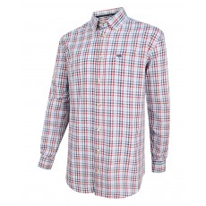 Hoggs of Fife Men's Dundas Oxford Checked Shirt (Red/Blue Check)